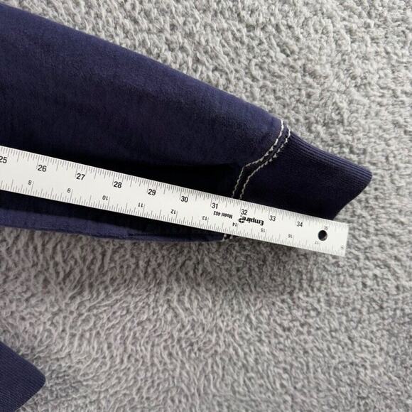 True Religion Track Jacket Men's 2XL Blue Sweatshirt Zip Up White Stitching Logo - Picture 5 of 10